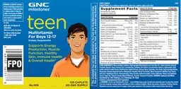 Label for Teen Multivitamin for Boys 12-17