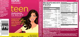 Label for Teen Multivitamin for Girls 12-17