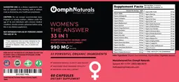 Label for Women's The Answer 33 in 1