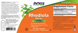 Label for Rhodiola 500 mg