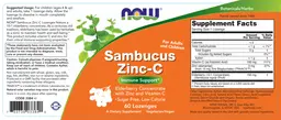 Label for Sambucus Zinc-C