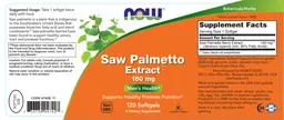 Label for Saw Palmetto Extract 160 mg