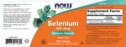 Label for Selenium 100 mcg