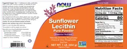 Label for Sunflower Lecithin