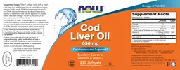 Label for Cod Liver Oil 650 mg