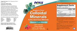 Label for Colloidal Minerals Raspberry Flavor