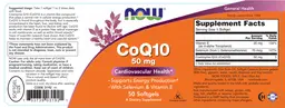Label for CoQ10 50 mg
