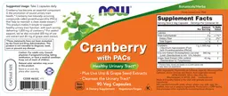 Label for Cranberry with PACs