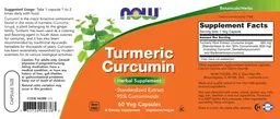 Label for Turmeric Curcumin