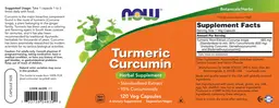 Label for Turmeric Curcumin