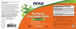 Label for Turmeric Curcumin Gels