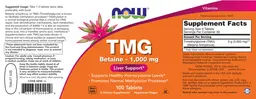 Label for TMG Betaine - 1,000 mg