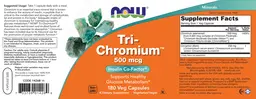 Label for Tri-Chromium 500 mcg