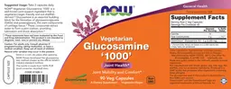 Label for Vegetarian Glucosamine '1000'