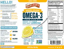 Label for Omega-3 Lemon Creme