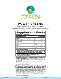 Label for Power Greens
