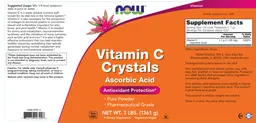 Label for Vitamin C Crystals