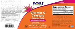 Label for Vitamin C Crystals