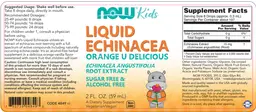 Label for Liquid Echinacea Orange U Delicious