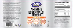 Label for Amino-9 Essentials Powder