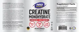 Label for Creatine Monohydrate
