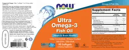 Label for Ultra Omega-3 Fish Oil