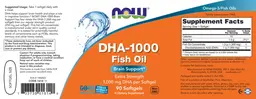 Label for DHA-1000 Fish Oil