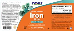 Label for Double Strength Iron 36 mg