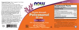 Label for Double Strength Policosanol 20 mg