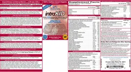 Label for intraKID All-In-One All Natural Raspberry Flavor