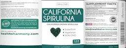 Label for California Spirulina
