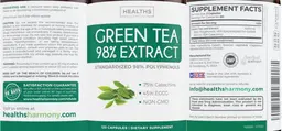 Label for Green Tea 98% Extract