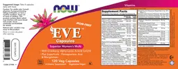 Label for Eve Iron-Free Capsules