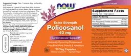 Label for Extra Strength Policosanol 40 mg