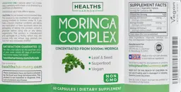 Label for Moringa Complex 5000 mg