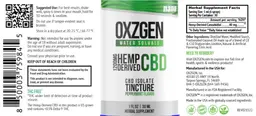 Label for Hemp Derived CBD Tincture Spray 1200 mg Peppermint Flavor