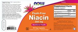 Label for Flush-Free Niacin 250 mg