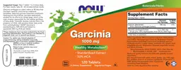 Label for Garcinia 1000 mg