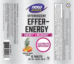 Label for Effervescent Effer-Energy Tropical Punch Flavor