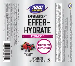Label for Effervescent Effer-Hydrate Mixed Berry Flavor