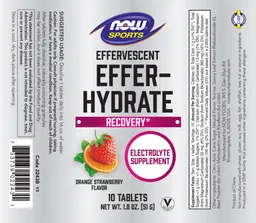 Label for Effervescent Effer-Hydrate Orange Strawberry Flavor
