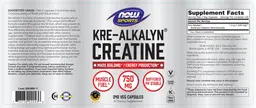 Label for Kre-Alkalyn Creatine 750 mg