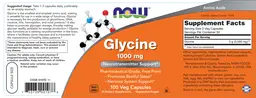 Label for Glycine 1000 mg