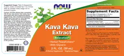Label for Kava Kava Extract
