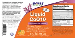 Label for Liquid CoQ10 Natural Orange Flavor