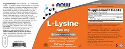 Label for L-Lysine 500 mg
