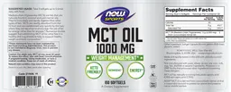 Label for MCT Oil 1000 mg