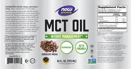 Label for MCT Oil Chocolate Mocha