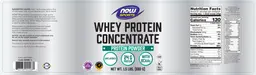 Label for Whey Protein Concentrate Unflavored