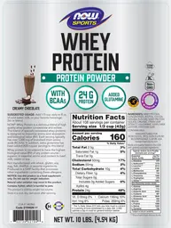 Label for Whey Protein Creamy Chocolate